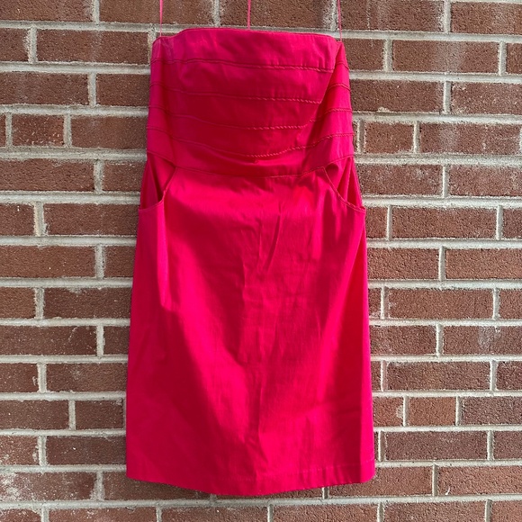 Spense Strapless Dress Pink Women's Size 12 | Preppy A-Line Cocktail - Picture 1 of 10